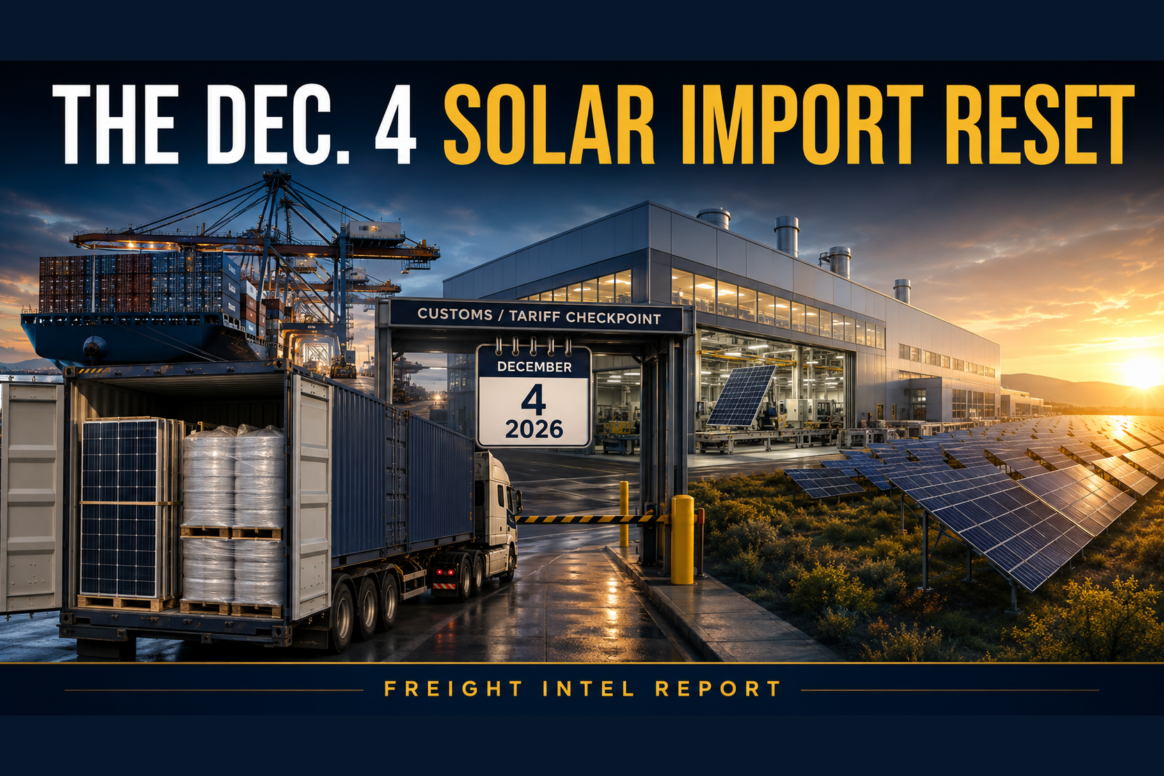 U.S. Sets Solar Import Price Floors and a 15% Derivative Tariff—The Dec. 4 Freight Deadline